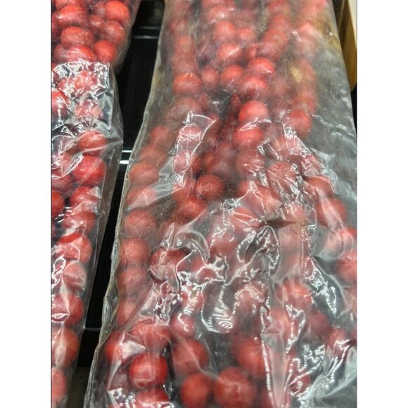Vintage Red wooden Christmas Cranberry Garland New lot of 4 each 7'10" - Picture 2 of 8